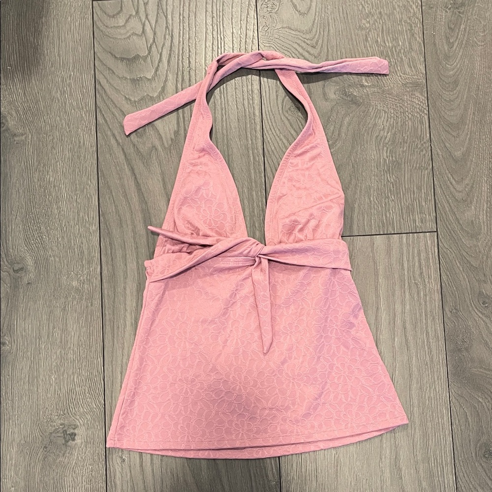 Wonderly Pink Halter Bikini Top